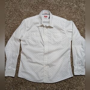 White Wrangler Men's Shirt Large